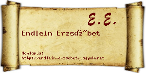Endlein Erzsébet névjegykártya